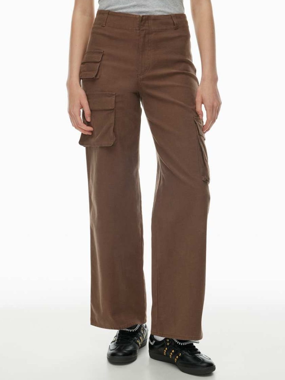 Aritzia Wilfred Free Picture Wide Leg Cargo Pants Size 6 in Cocoa Bean